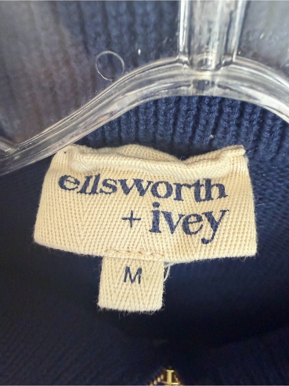 Ellsworth Ivey Broncos Colorblock Half-Zip Sweater - Navy & Light Blue - Picture 2 of 5